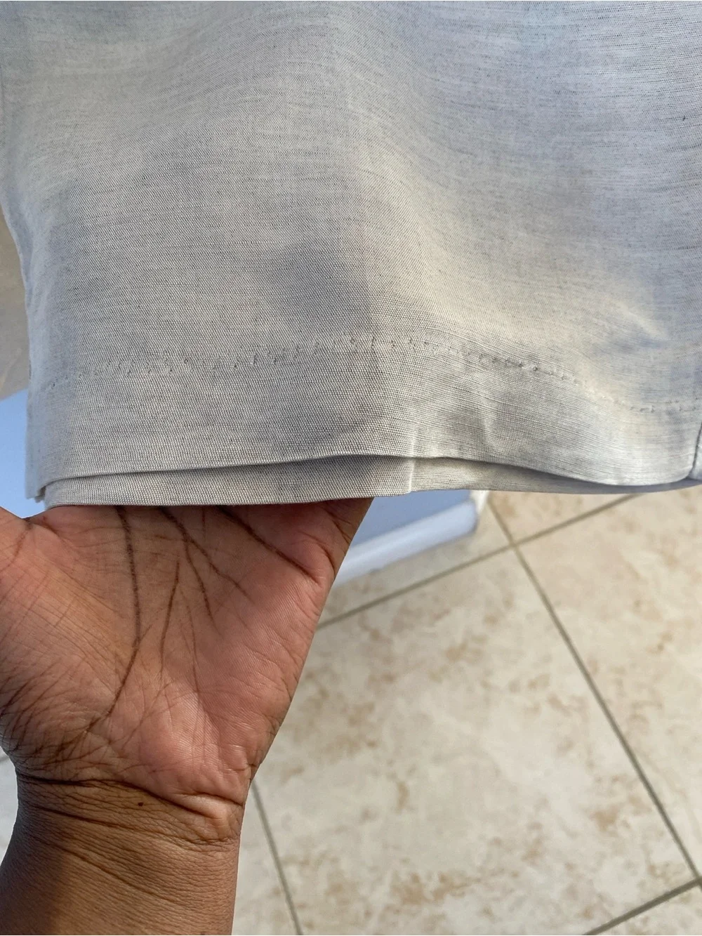 Lightweight Drawstring Linen Blend Pants in Oatmeal